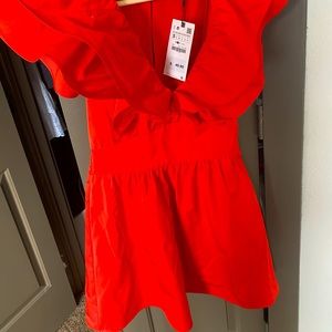 ZARA NEW RED DRESS